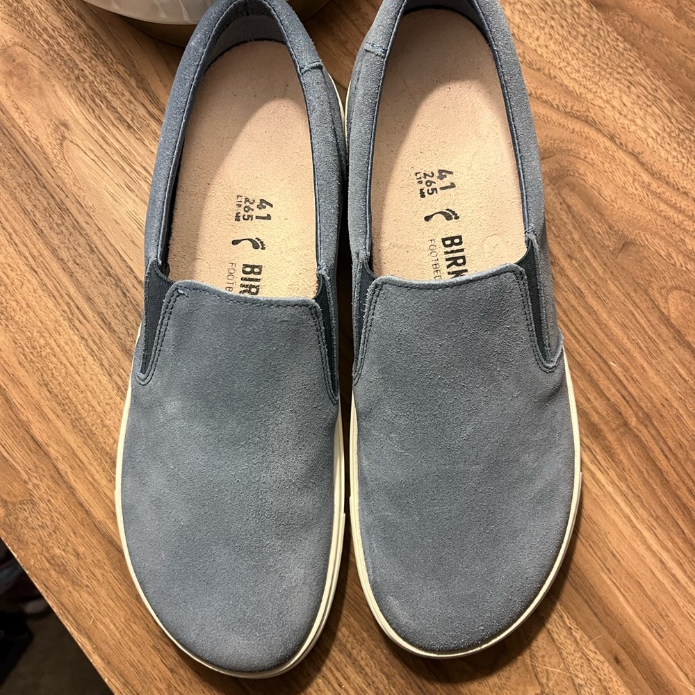 Birkenstock Women's Dusty Blue Suede Loafers